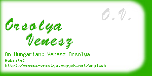 orsolya venesz business card